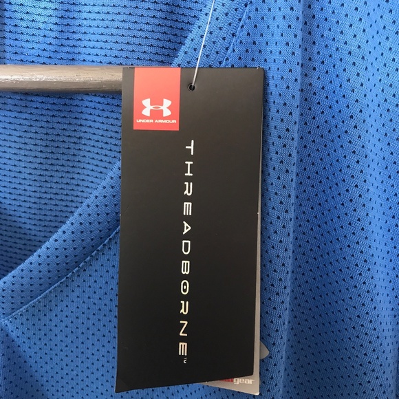 UA Threadborne Train Pointelle V-Neck - Picture 5 of 6